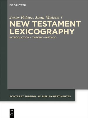 cover image of New Testament Lexicography